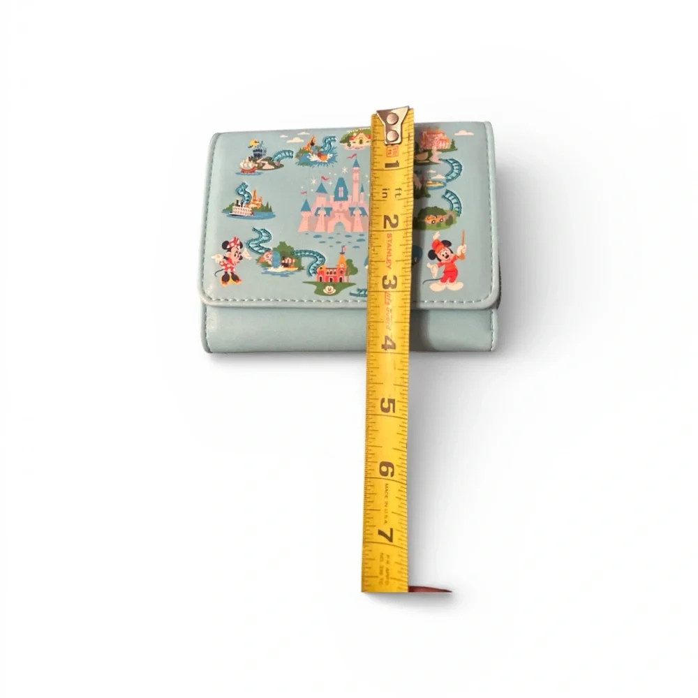 Loungefly Blue Wallet with Disney Castle and Characters - Picture 6 of 6